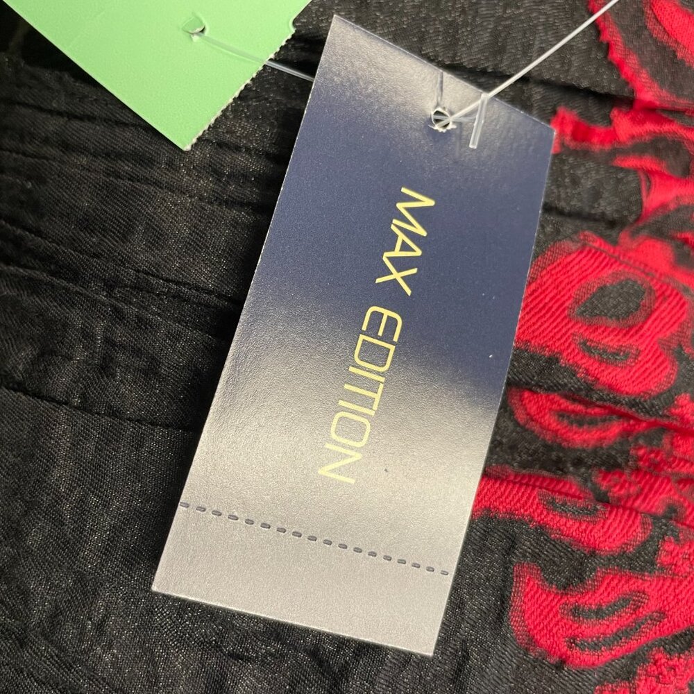 NWT Max Edition Black Print Dress Size Medium Petite - Picture 8 of 9
